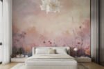 Papier peint – Forêt aquarellée rose et bleu – Image 2