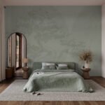 Papier peint – Texture verte aux tracés fins
