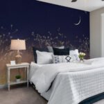 Papier peint – Fleurs sauvages sous une lune fine
