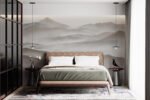 Papier peint – Montagnes grises en couches brumeuses – Image 2