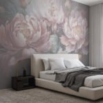 Papier peint – Roses mauves au style romantique