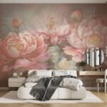 Papier peint – Roses roses au style romantique
