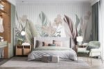 Papier peint – Feuillages multicolores pastel – Image 2