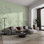 Papier peint – Fleurs vert tendre et graminées délicates – Image 2