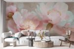 Papier peint – Pivoines roses et blanches en aquarelle – Image 2